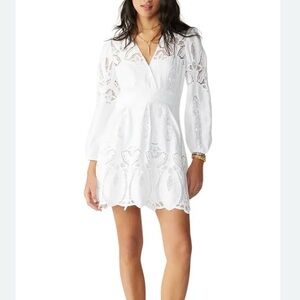 ba&sh Erin White Eyelet Dress NWT